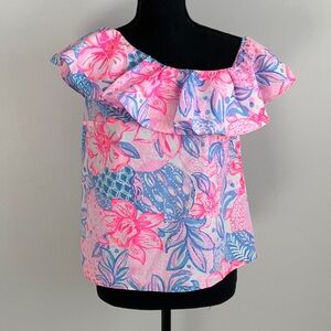 Floral Ruffle Off-Shoulder Top